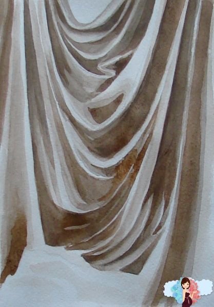 Академический Этюд драпировки гризайль