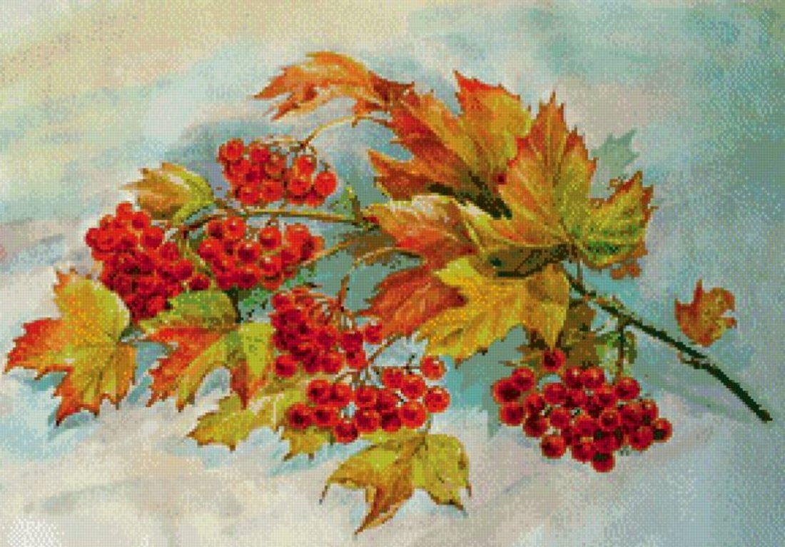 Осенняя композиция акварелью