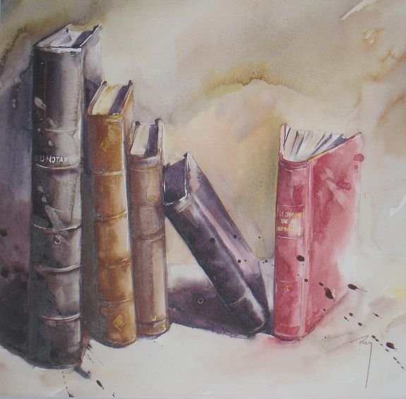 Фон акварель книги