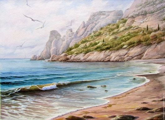 Крымские пейзажи акварелью