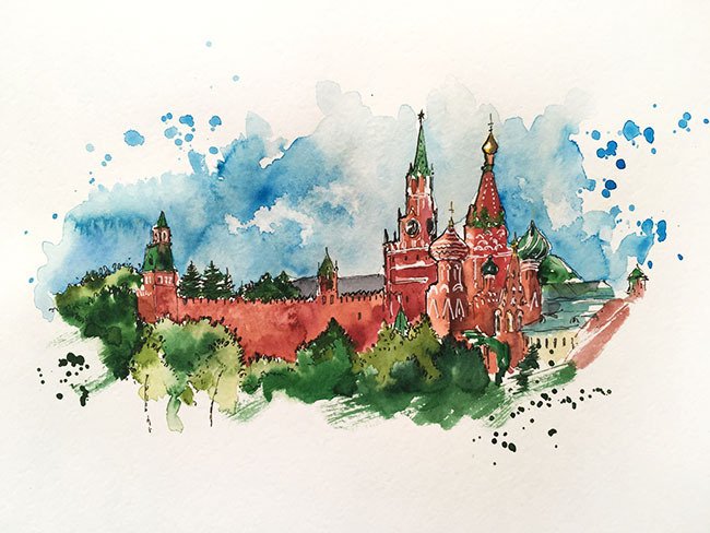 Москва рисунки на деревьях - 85 фото
