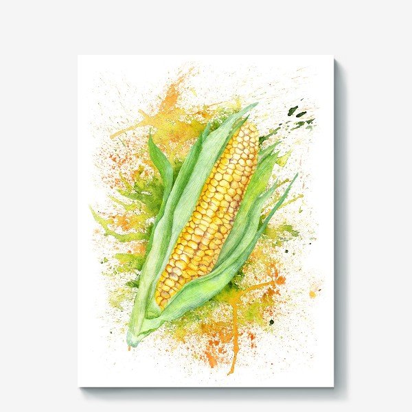 Скетч кукуруза акварелью