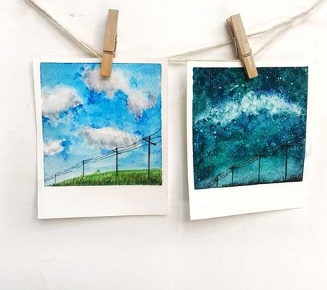 Полароиды акварелью