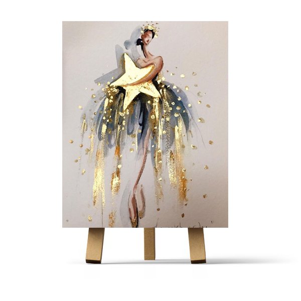 Картина акрилом с поталью