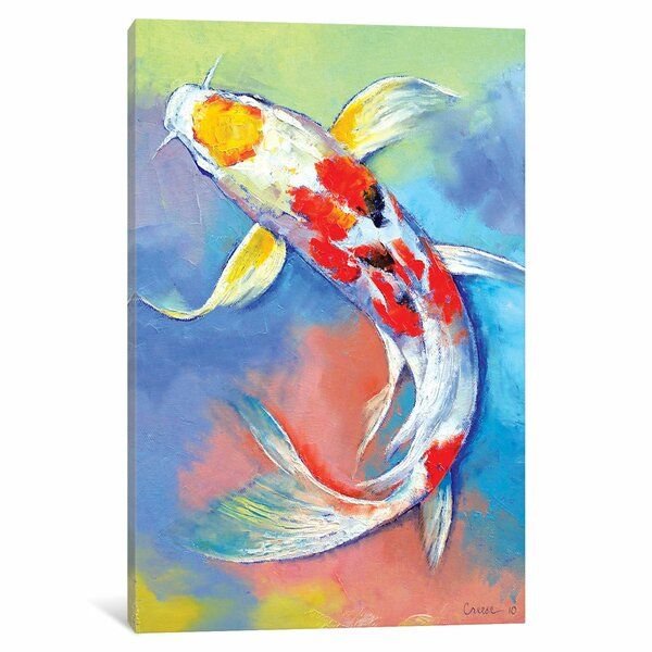 Карпы кои акварель