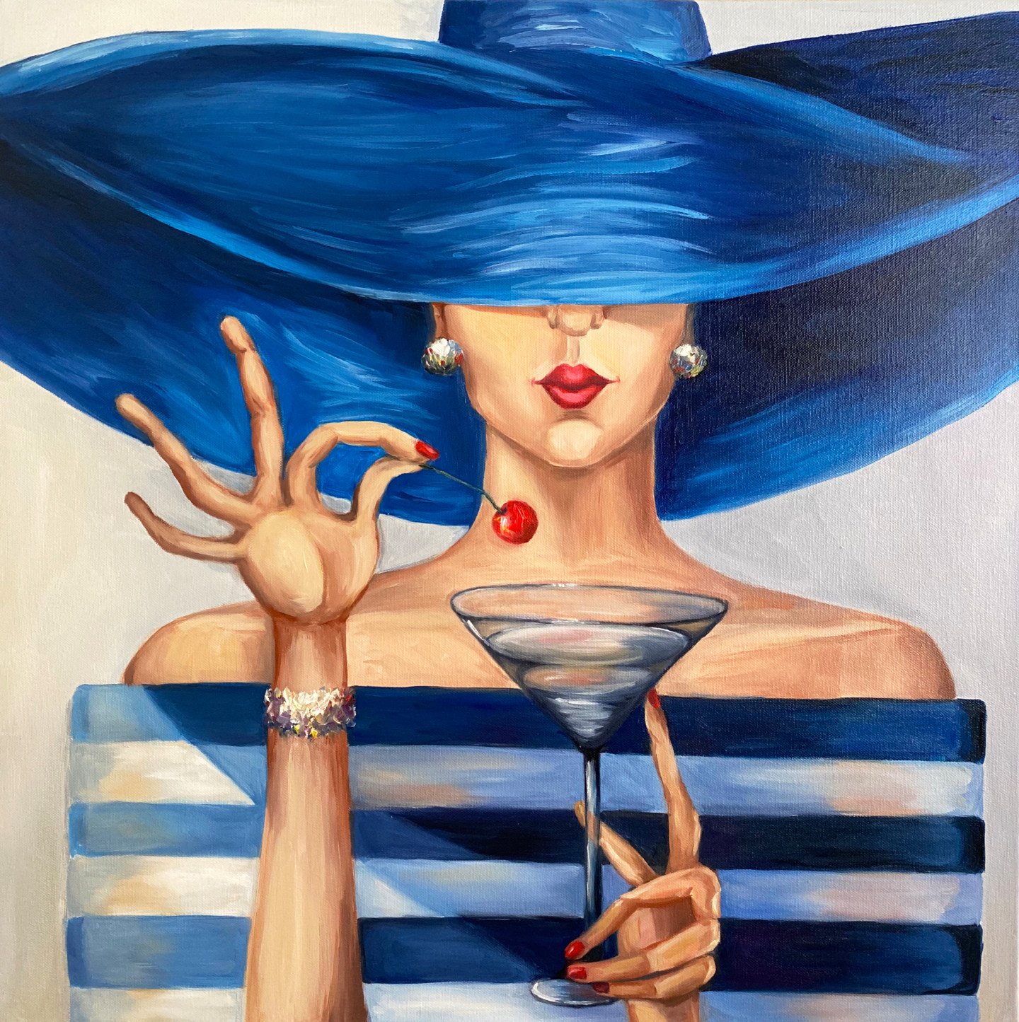 Женщина в шляпе живопись