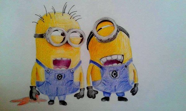 Миньон рисунок красками