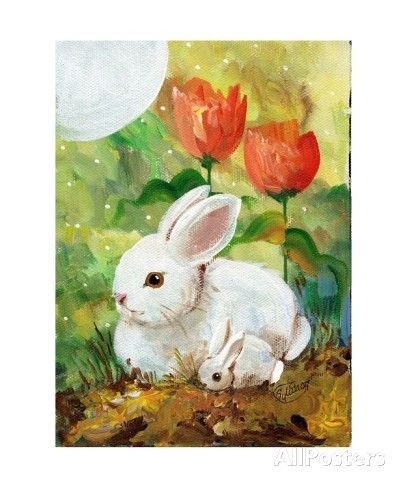 Пасхальный кролик красками