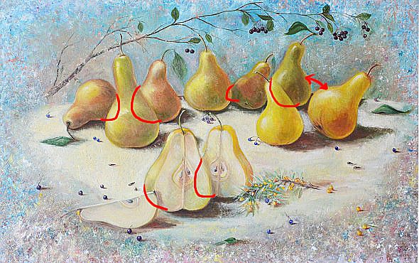 Груша живопись гуашь