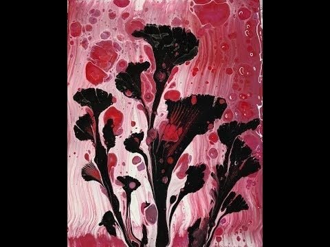 Рисование цепочкой акриловой краской