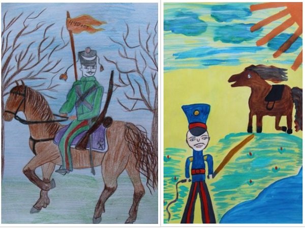 Казаки на страже Родины рисунок