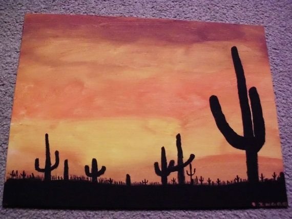 Пустыня картина акрилом