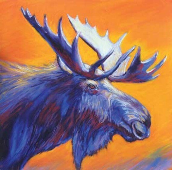 Лось акрилом