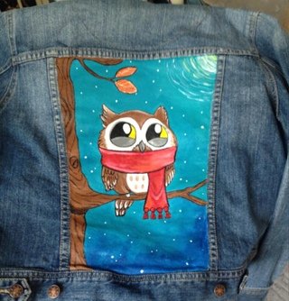 Рисование на карманах джинс