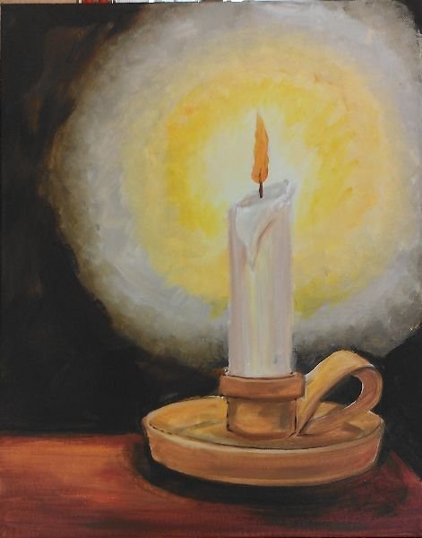 Свеча пастелью