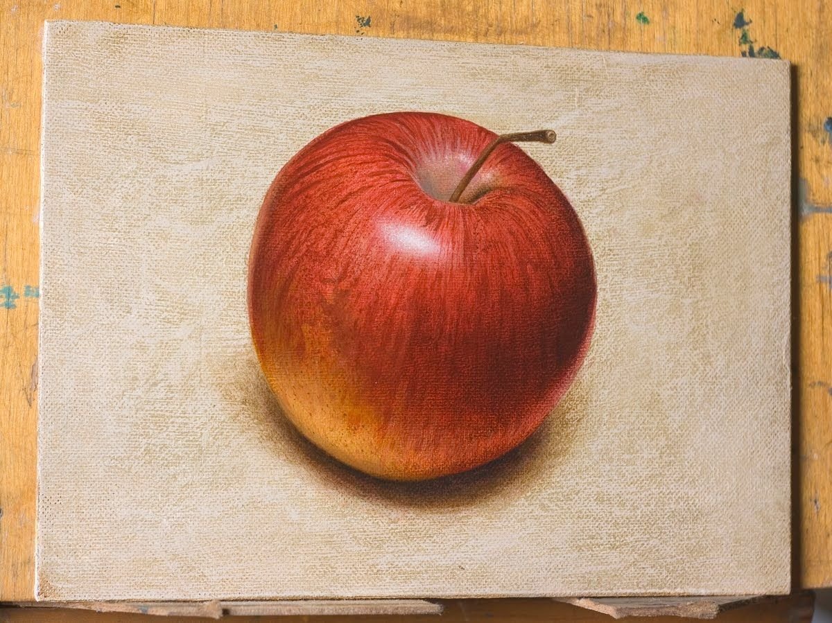 Яблоко рисование объемно