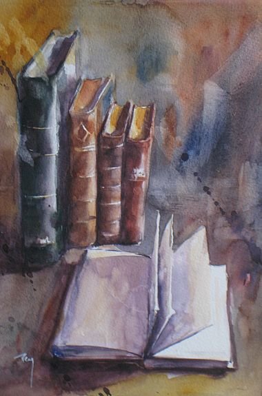 Книги акварель