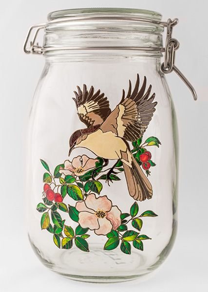 Витражная роспись банки