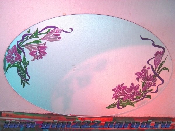 Роспись зеркала акриловыми красками