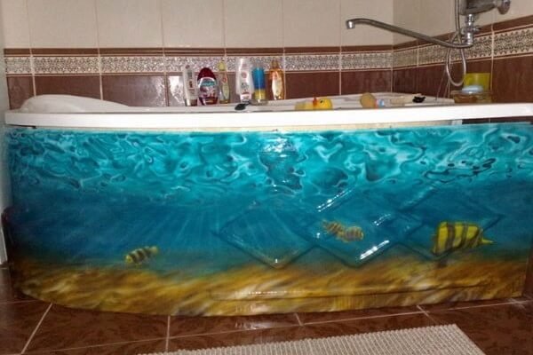 Аэрография ванны