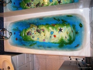 Ванна с рисунком внутри