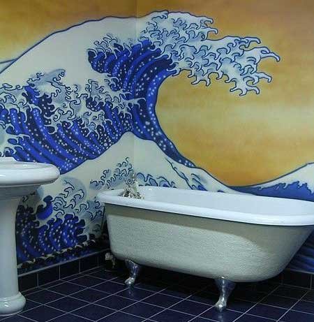 Роспись ванной комнаты
