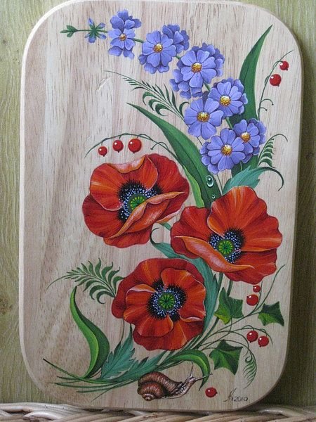 Тагильская роспись кухонные доски