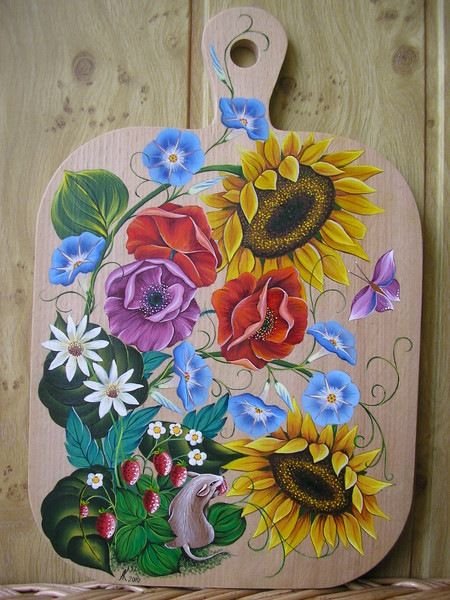 Роспись кухонной доски