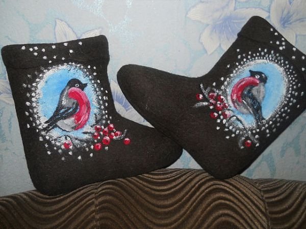 Рисунки для валенок акрилом