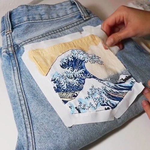 Рисование на джинсах