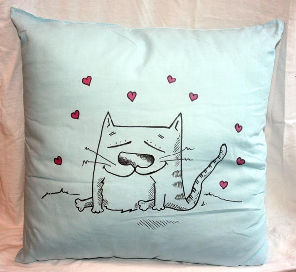 Рисунки фломастером на подушку