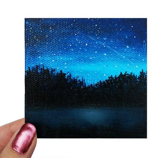 Звездное небо акрилом