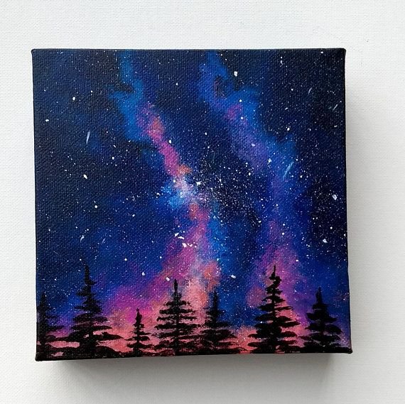 Звездное небо акрилом