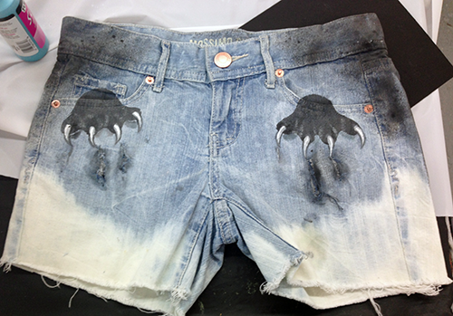 Рисунки на шортах красками