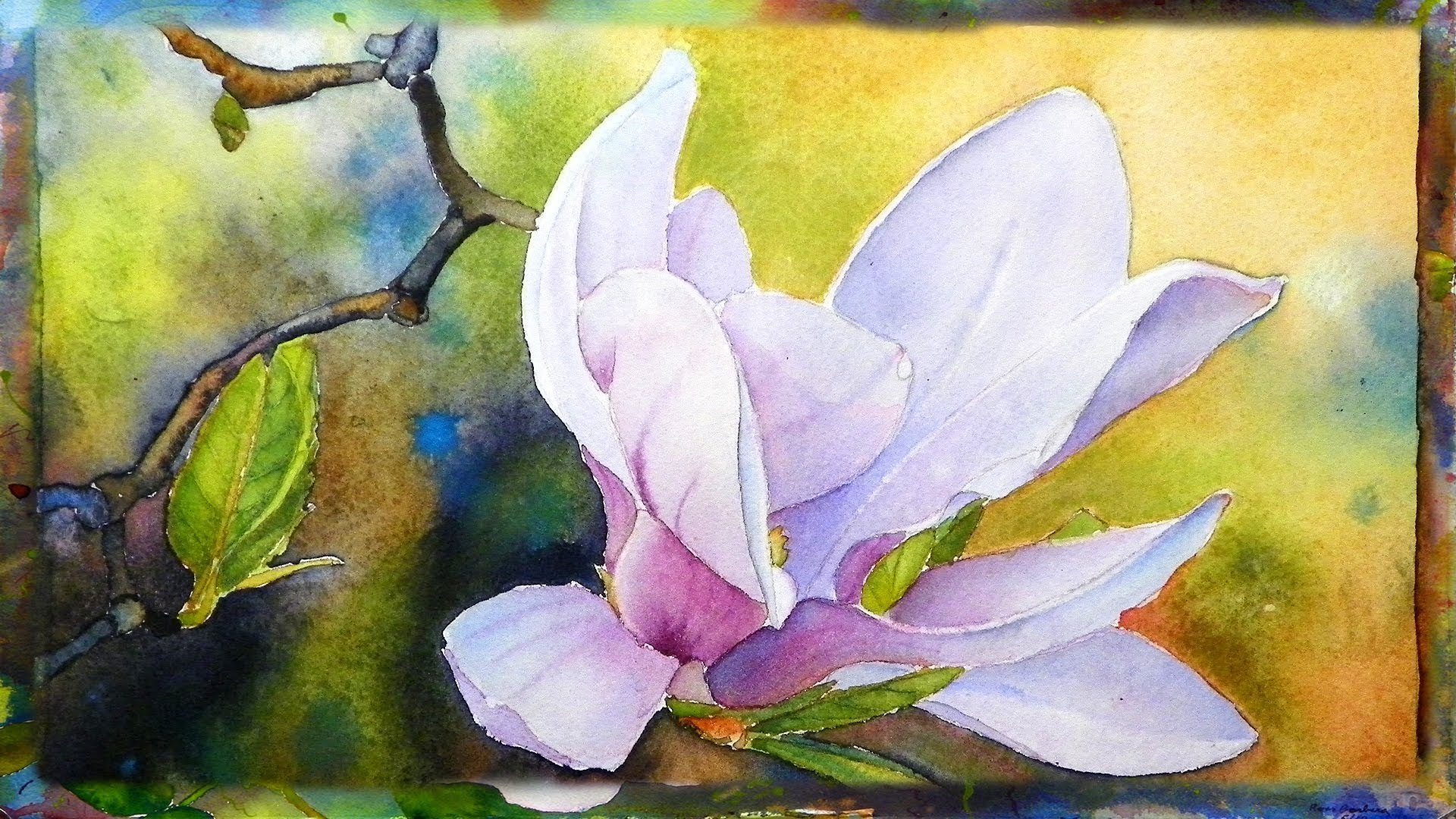 Рисунки цветов акварелью