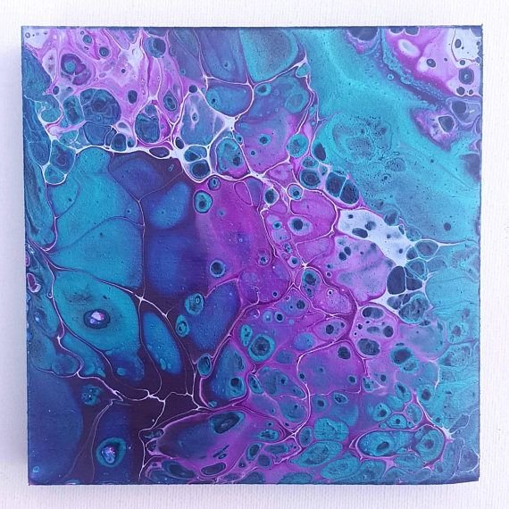 Флюид арт фиолетовый