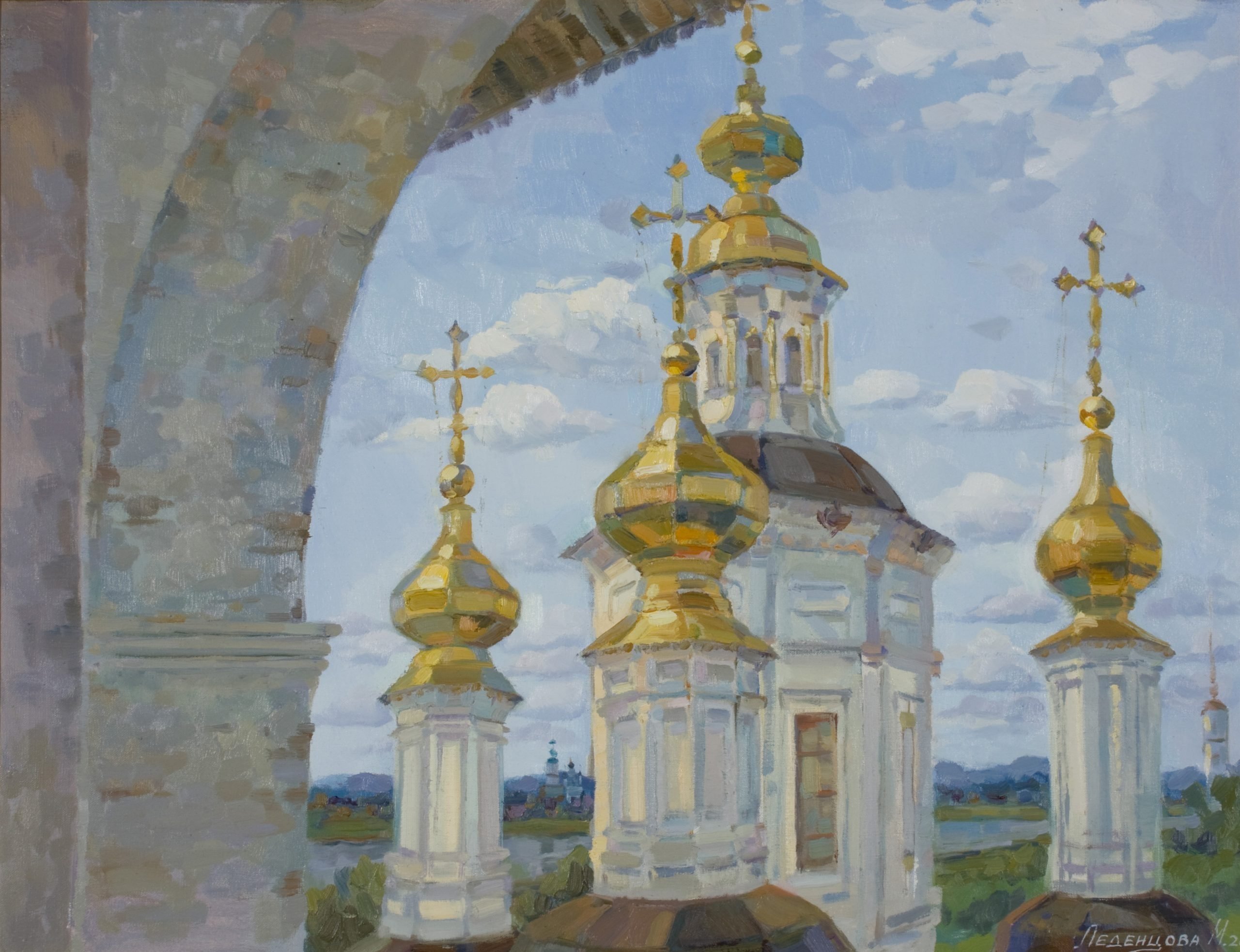 Золотые купола храма в живописи великих художников