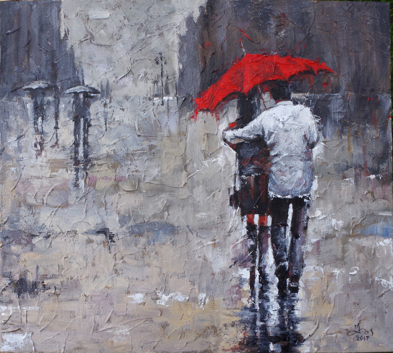 Андре кон красный зонт