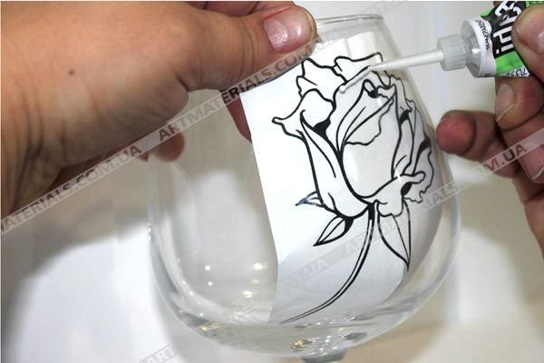 Трафареты для росписи бокалов витражными красками