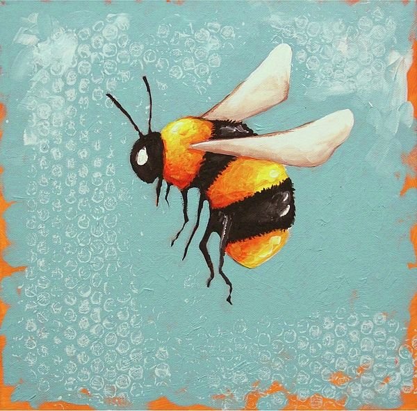 Пчелка акрилом