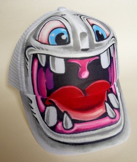 Аэрография на бейсболках