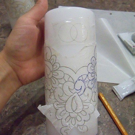 Трафареты для росписи свечей