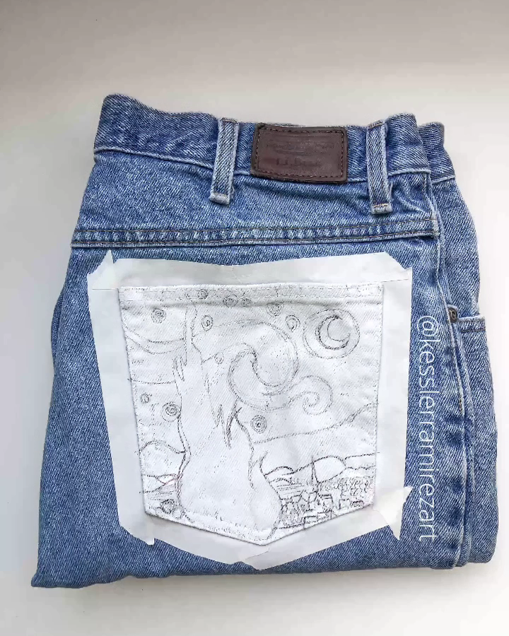 Роспись на джинсах. Рисование на карманах джинс. Расписные джинсы. Разрисованные джинсы. Карман джинсов рисунок