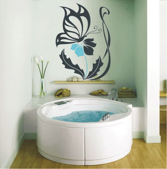 Декор стен в ванной