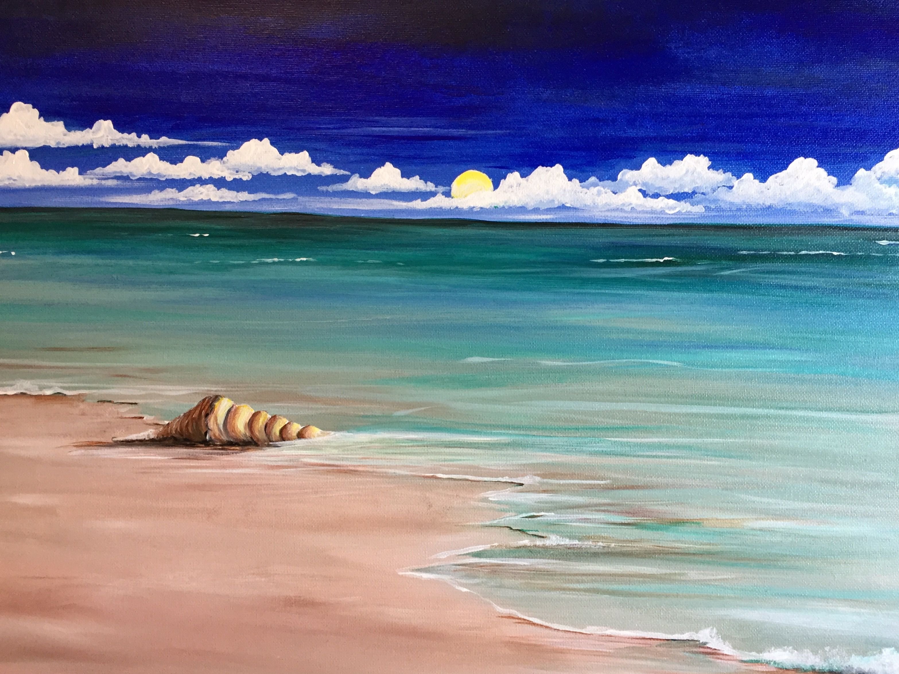 Море и песок живопись