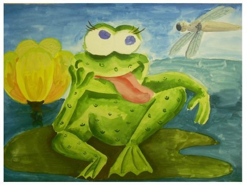 Лягушонок для рисования для детей