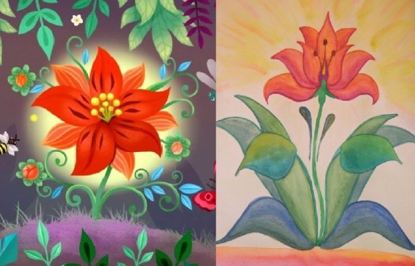 Аленький цветочек нарисов