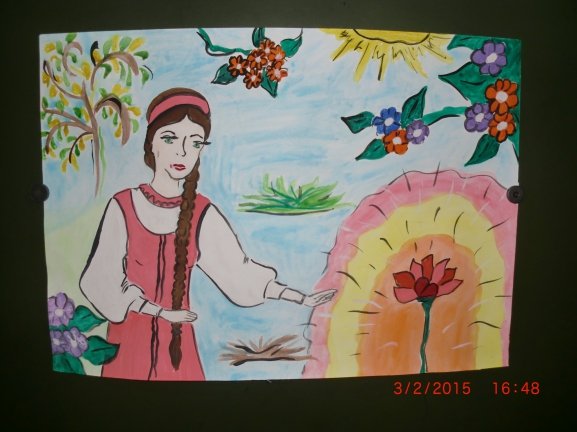 Рисование на тему Аленький цветочек