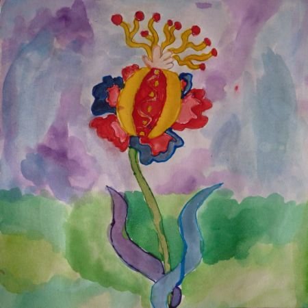 Рисование сказочного цветка