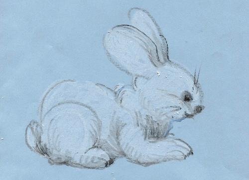 Рисование в средней группе зайчик осенью